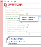 Filtres sur les paramètres de publication