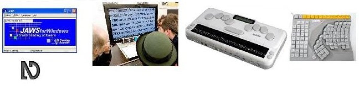 Exemples d'aides techniques (lecteurs d'&eacute;cran, loupe, clavier braille, clavier adapt&eacute;)