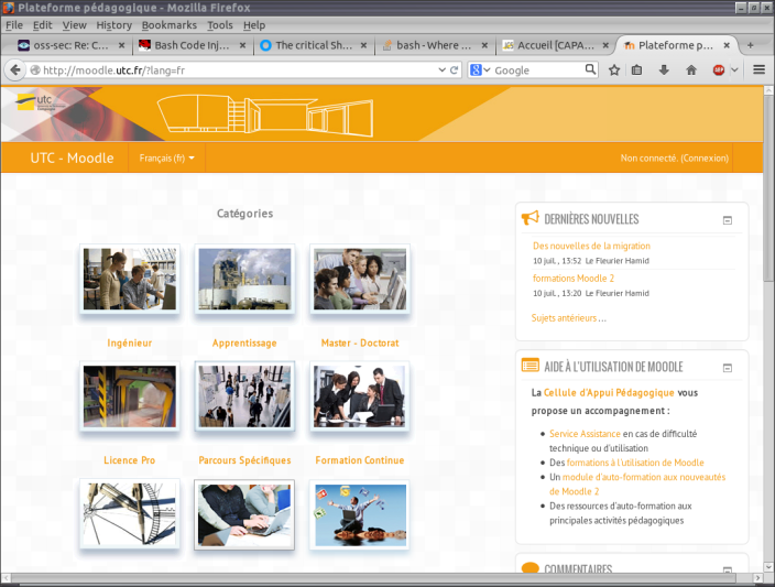 Plateforme pédagogique (Moodle)