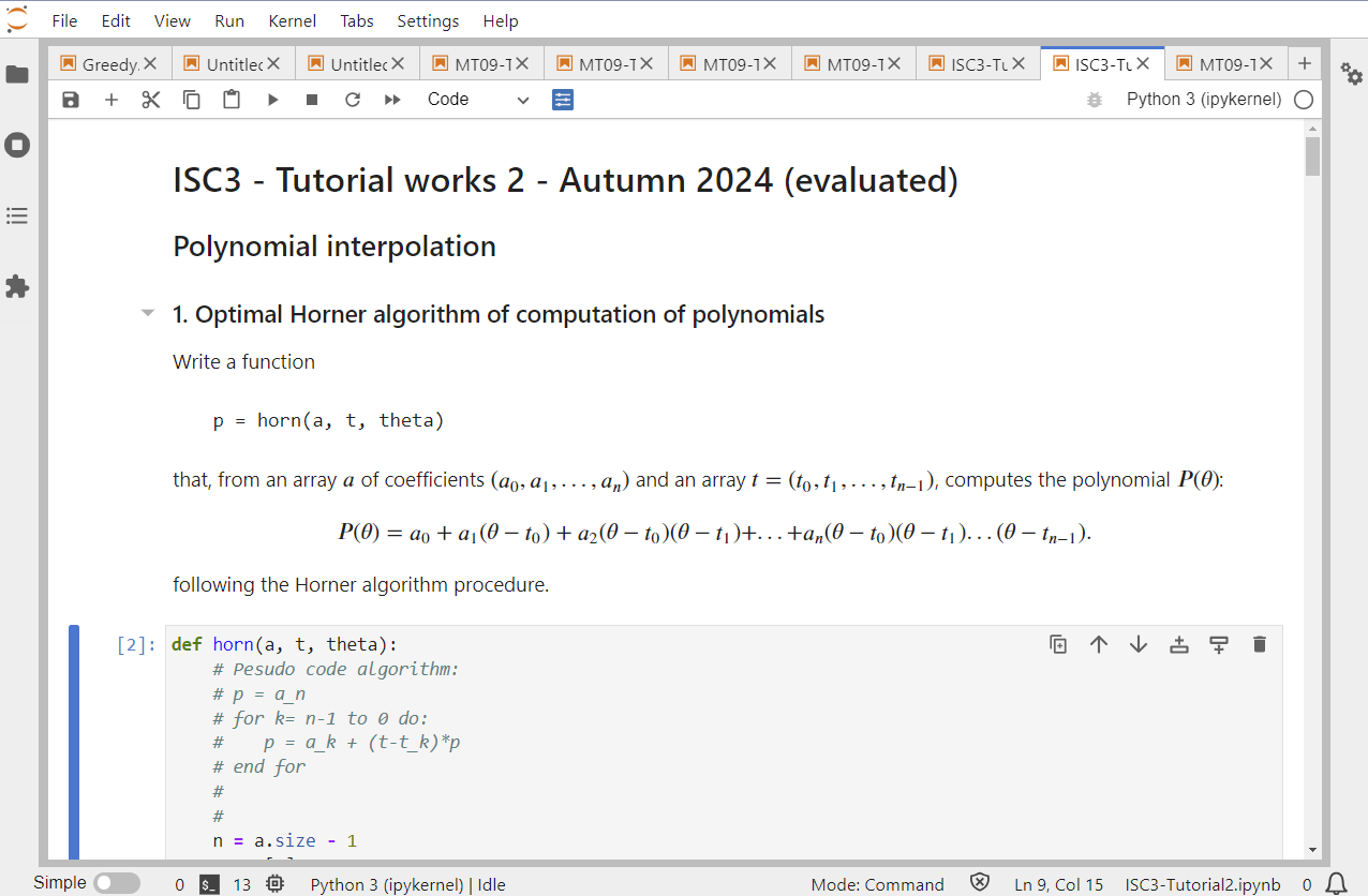 Example of a Jupyter notebook for tutorial works